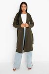 boohoo Tall Utility Button Detail Trench Coat thumbnail 3