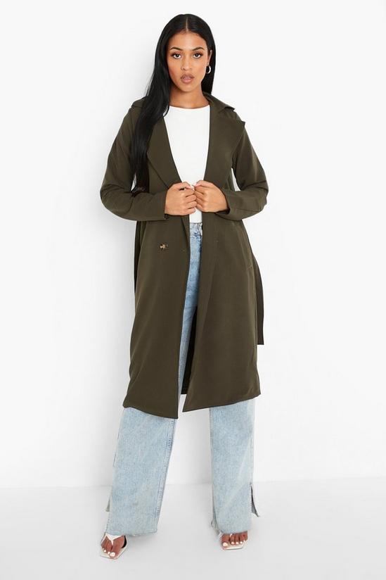 boohoo Tall Utility Button Detail Trench Coat 3