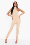 boohoo Tall Halter Neck Fitted Jumpsuit thumbnail 3