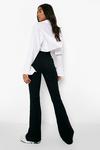 boohoo Tall Button Front High Waisted Flared Jeans thumbnail 2