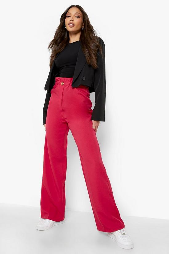 boohoo Tall Woven Paperbag Trouser 1