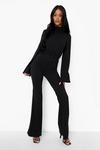 boohoo Tall High Neck Belted Jumpsuit thumbnail 1