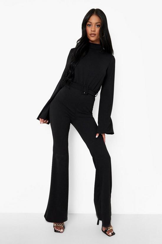 boohoo Tall High Neck Belted Jumpsuit 1