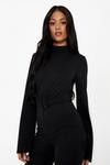 boohoo Tall High Neck Belted Jumpsuit thumbnail 4
