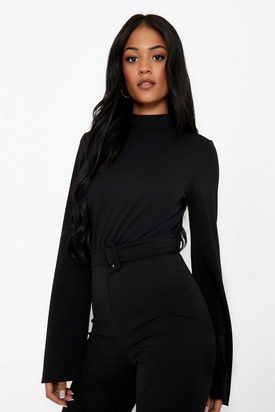 boohoo Tall High Neck Belted Jumpsuit 4