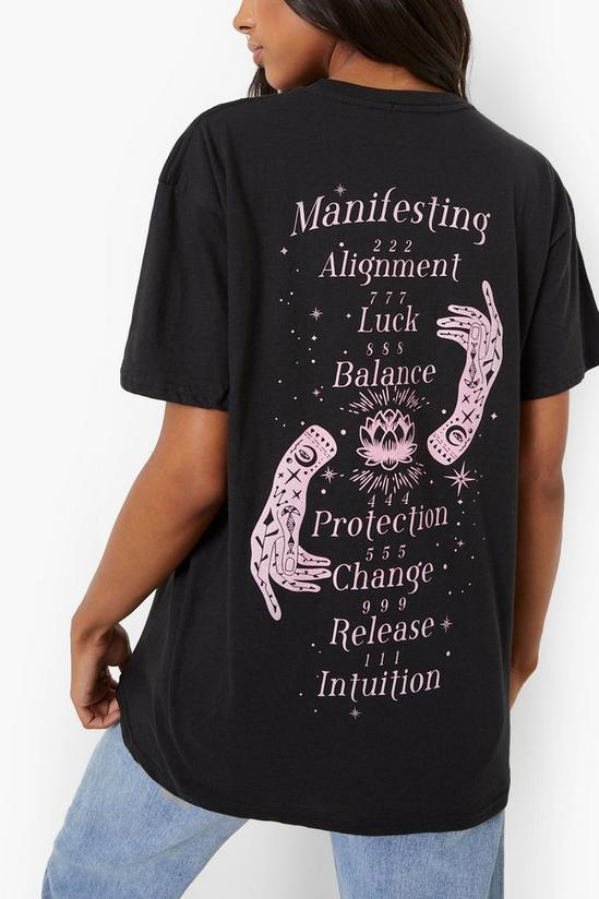 boohoo Tall Manifesting Back Print T-shirt 4