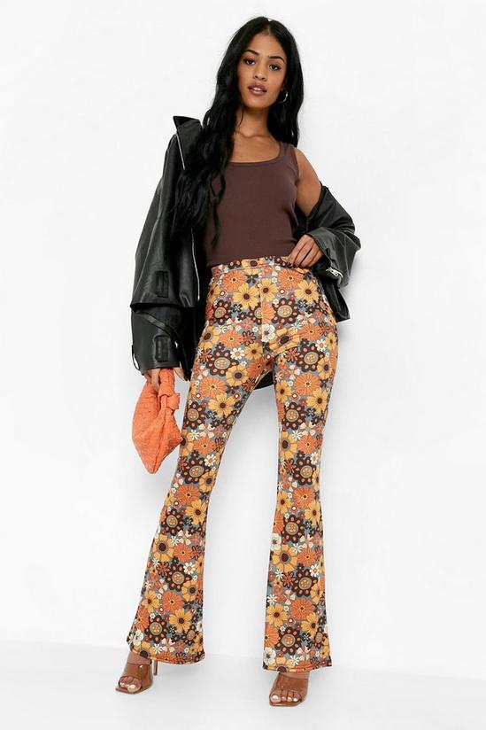 boohoo Tall 70s Floral Print Flares 3
