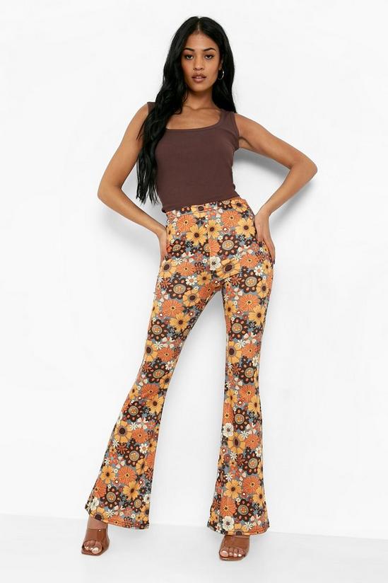 boohoo Tall 70s Floral Print Flares 4