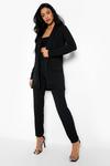 boohoo Tall Blazer And Belted Trouser Suit Set thumbnail 1
