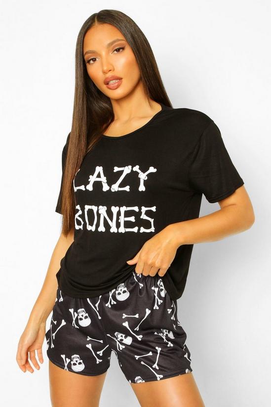 boohoo Tall Halloween 'Lazy Bones' Pyjama Set 3