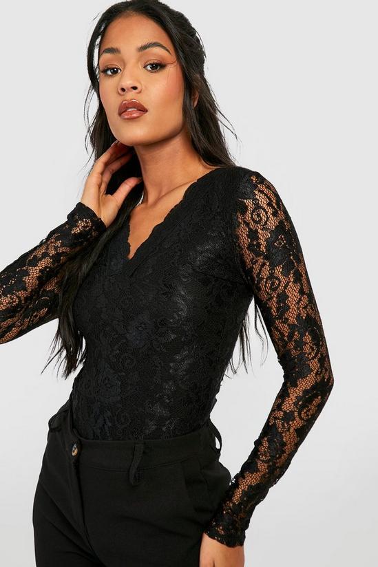 boohoo Tall Lace Long Sleeved Bodysuit 3