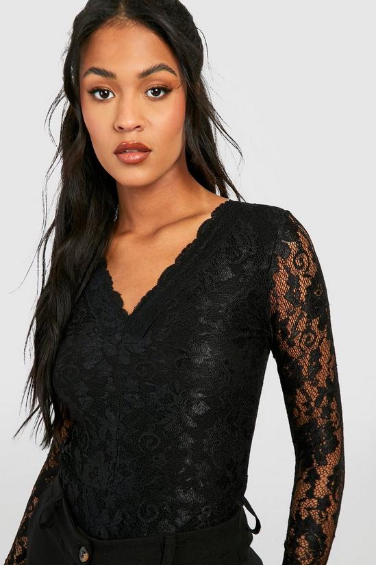 boohoo Tall Lace Long Sleeved Bodysuit 4