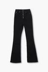 boohoo Tall Button Front High Waisted Flared Jeans thumbnail 5