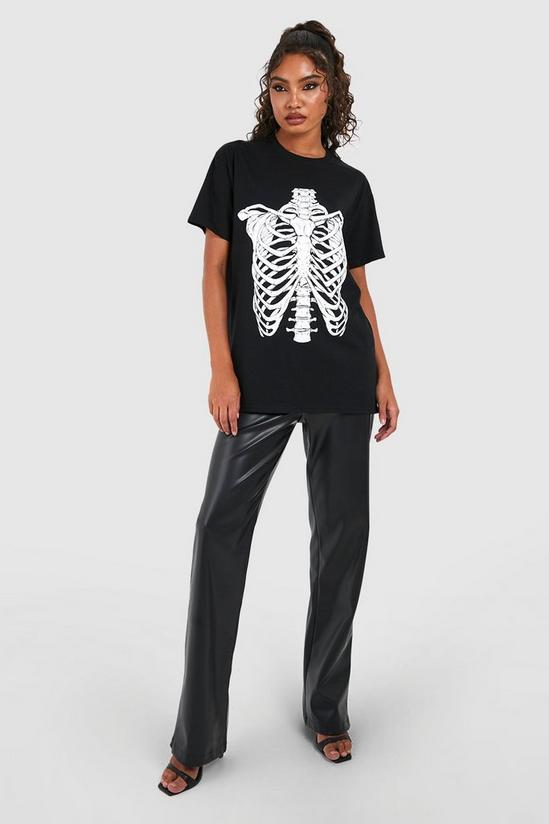 boohoo Tall Skeleton Rib Cage Halloween T-Shirt 3
