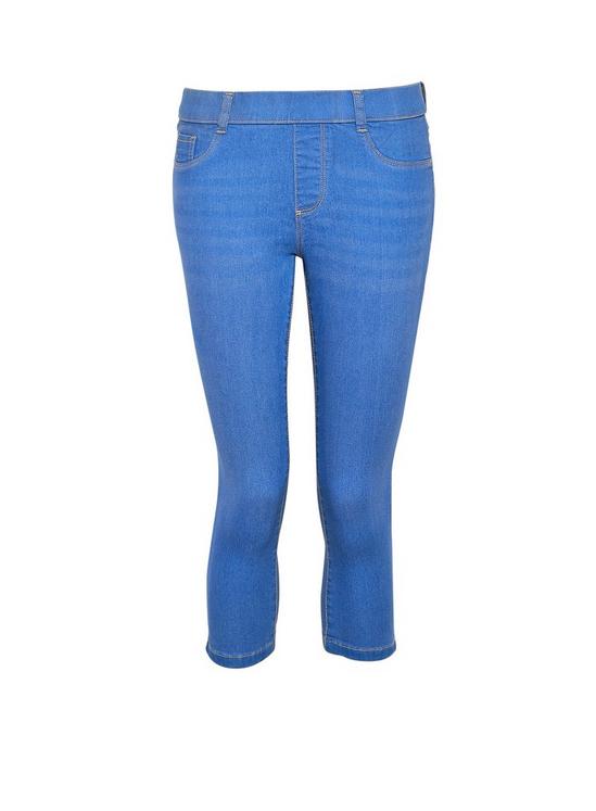 Dorothy Perkins DP Petite Ocean Blue 'Eden' Denim Cropped Jeans 1