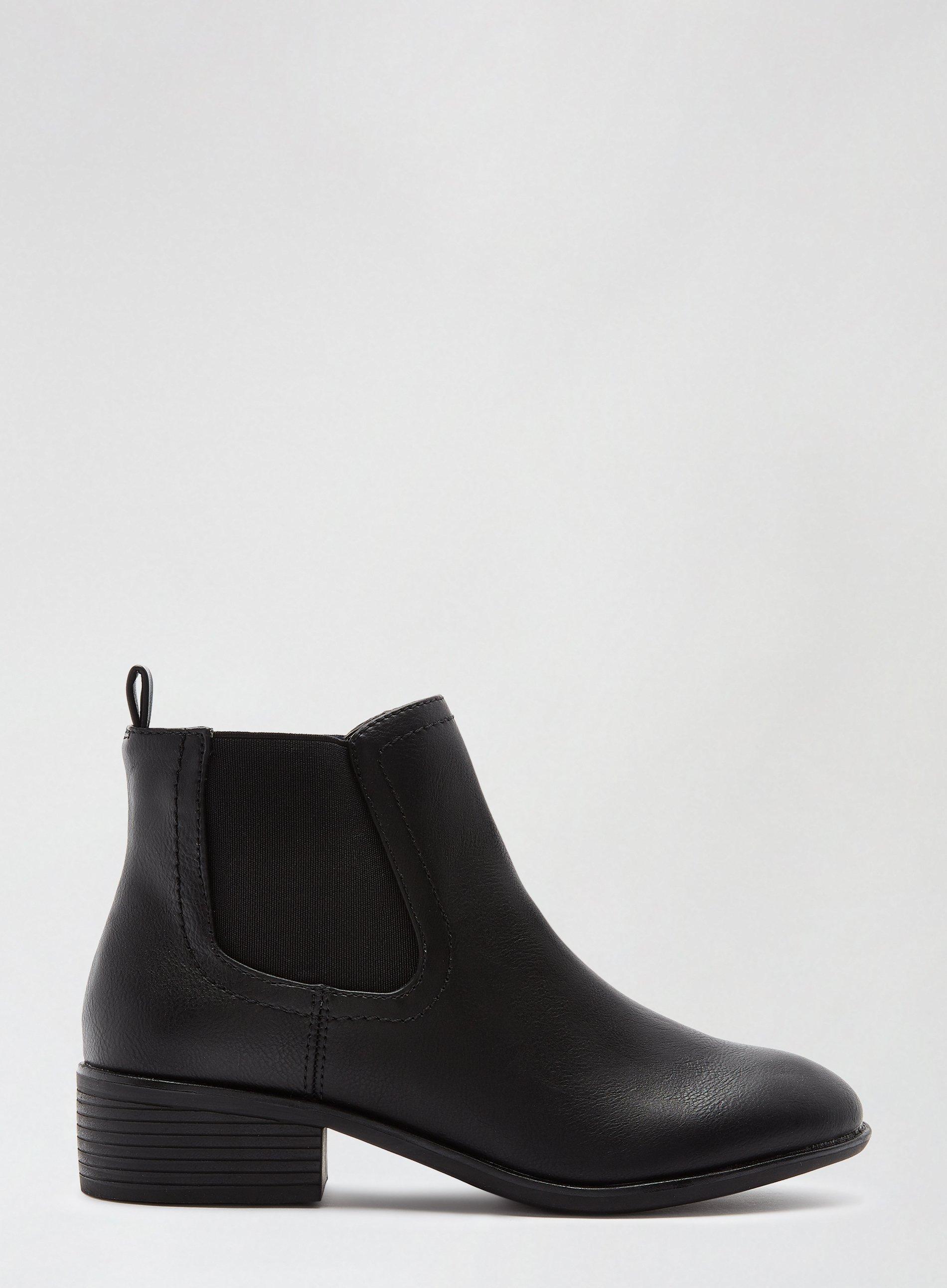 Boots | Wide Fit Black PU 'Maple' Chelsea Boots | Debenhams