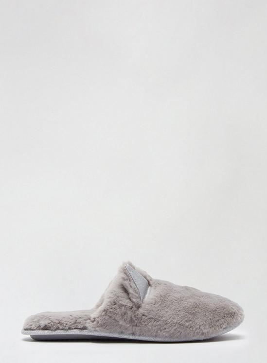 Dorothy Perkins Light Grey Novelty Cat Slippers 1