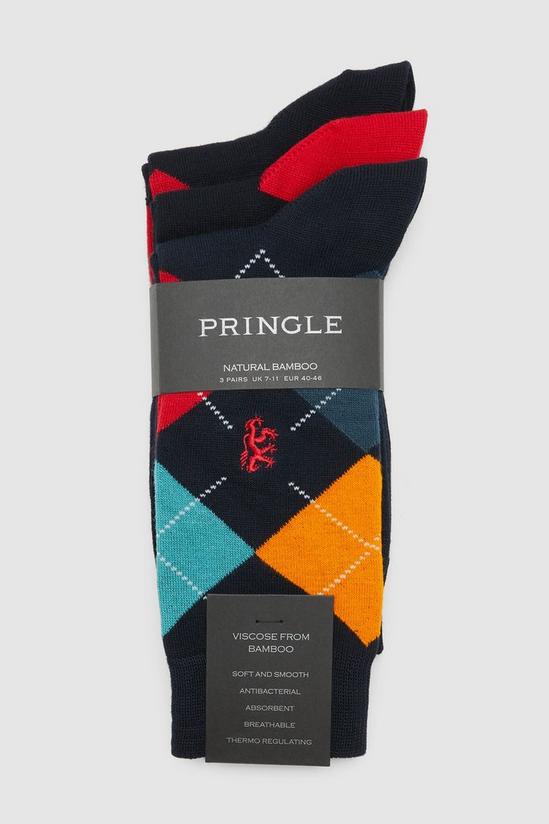 Pringle Pringle 3 Pack Fashion Argyl socks 2