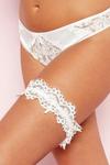 Gorgeous Ivory Ruby Floral Lace Garter thumbnail 1