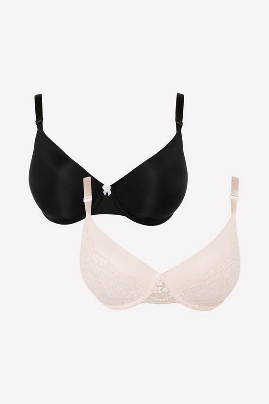 Gorgeous DD+ 2 Pack Daisy Lace Padded Bra 1