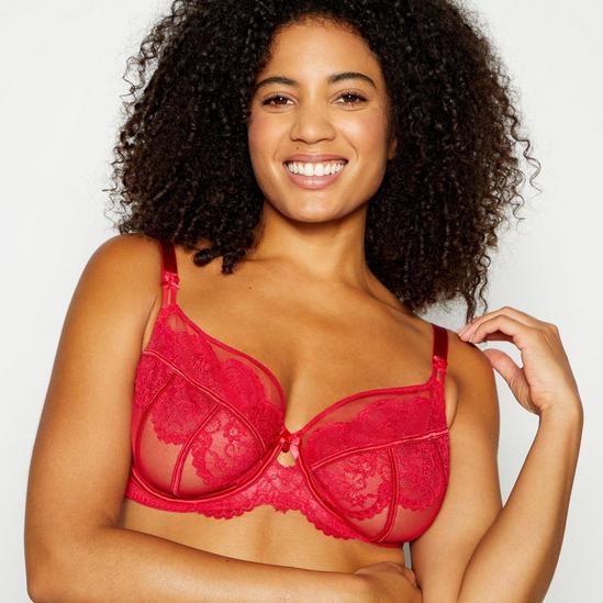 Gorgeous Red Ellie Lace Underwired Non-Padded Balcony Bra 2