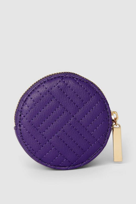 Faith Quilted Round Coin Purse 4