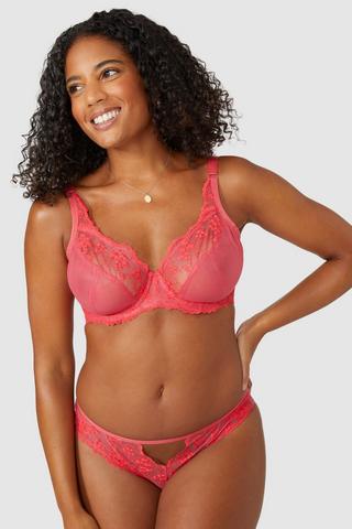 Buy A-GG Sage Green Broderie Full Cup Non Padded Bra 34D, Bras
