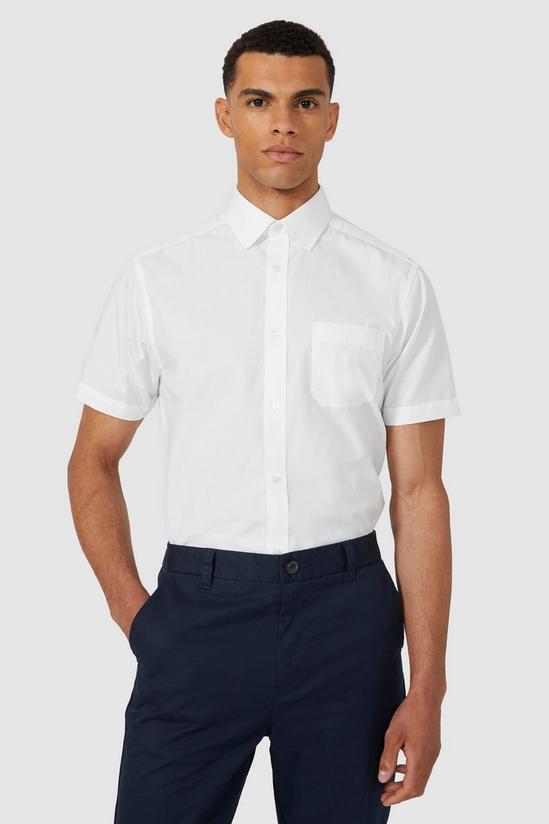 Debenhams 3 Pack Short Sleeve Plain Classic Fit Shirt 2