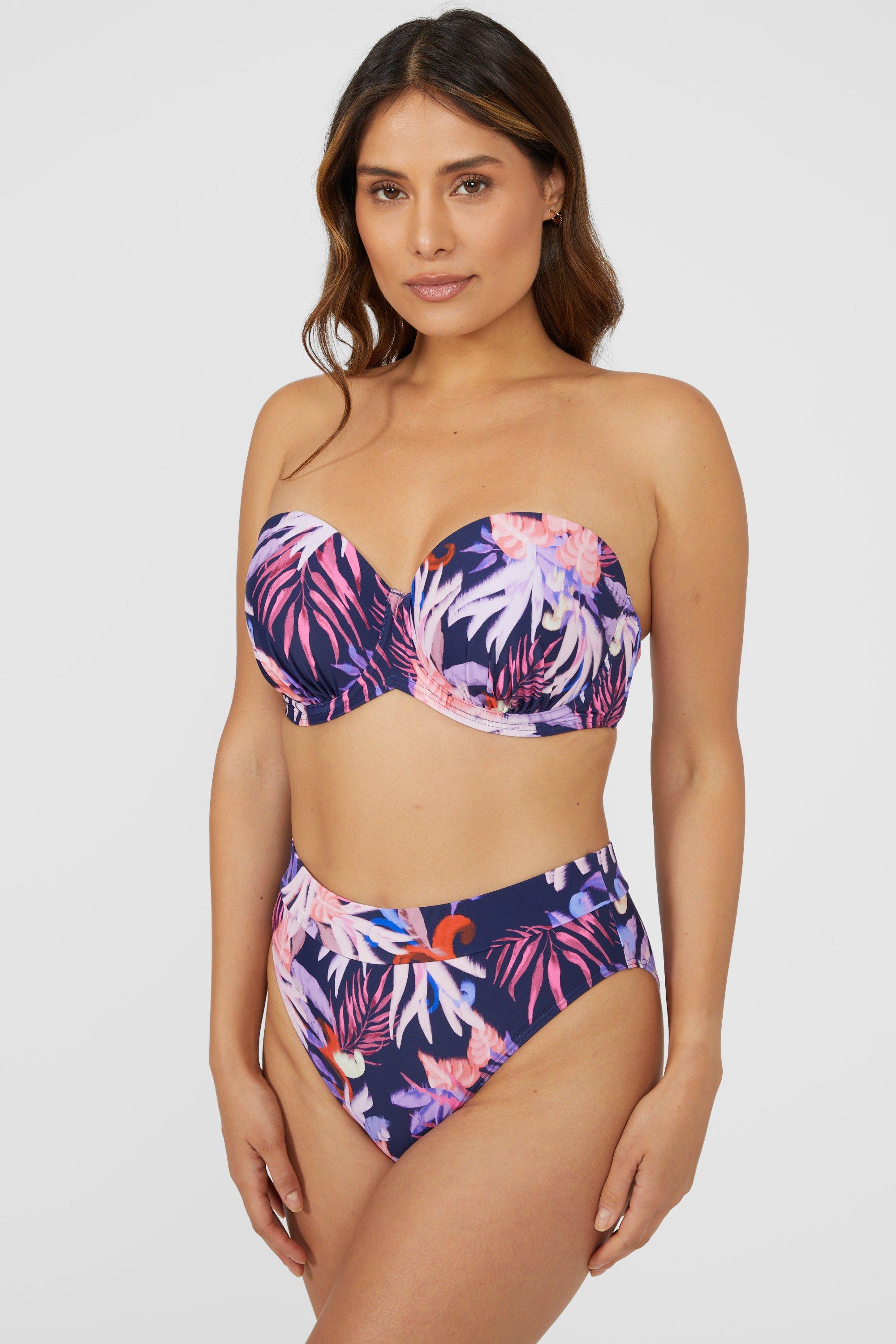 Gorgeous Arianna Palm Padded Strapless Bikini Top