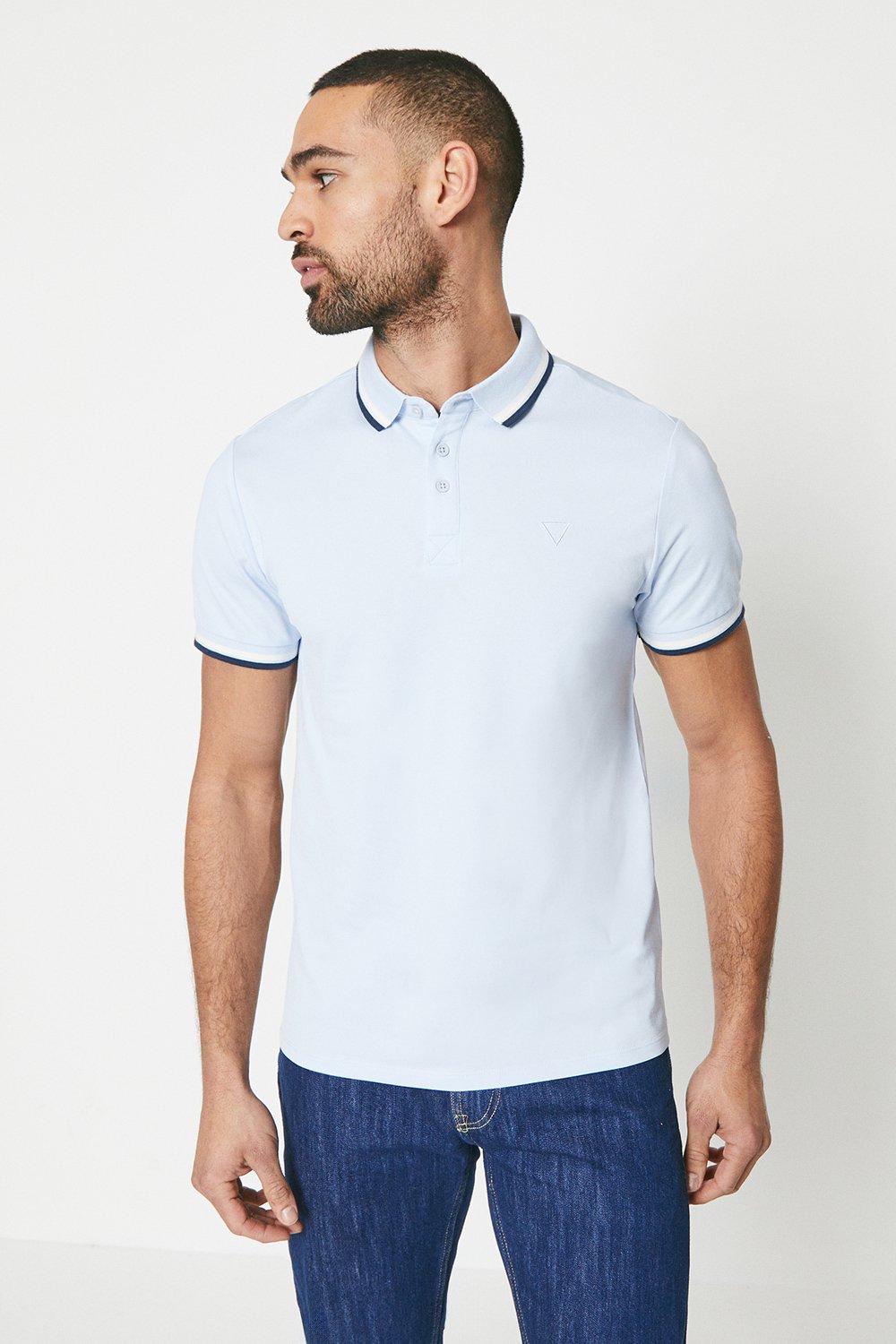 Polos | Ss Sports Pique Trngl Polo Airway Blue | Guess