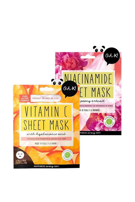 Oh K! Vitamin C Sheet Mask & Niacinamide Sheet Mask - 2 Piece Set 1