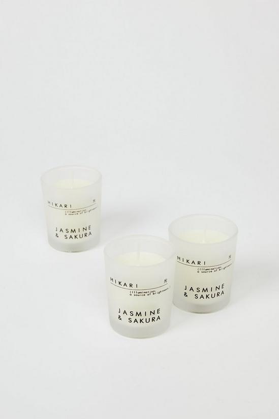 Hikari Jasmine & Sakura Set Of 3 Candles 4
