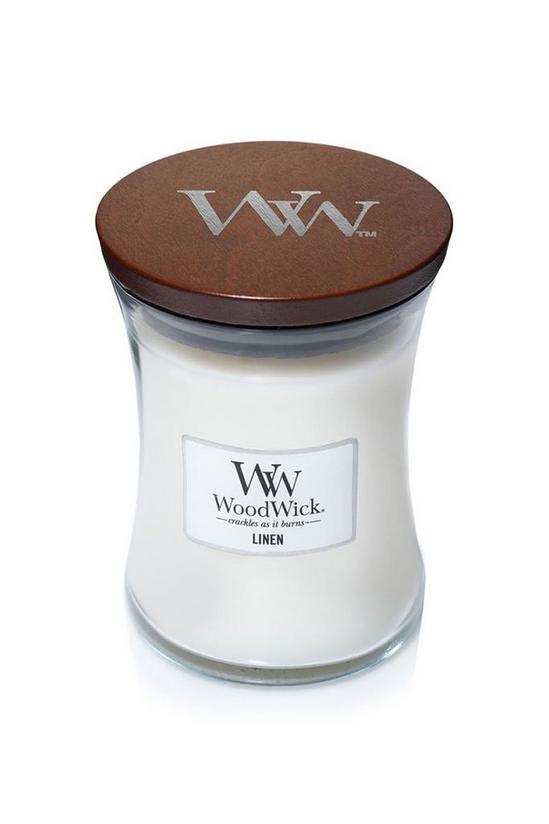 Woodwick Linen Spa Medium Candle 1