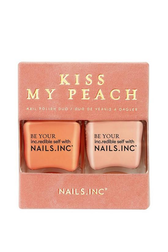Nails Inc Kiss My Peach Nail Polish Duo Gift Set 1