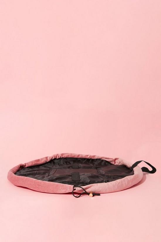 The Flat Lay Co Pink Velvet Open Flat Makeup Bag 6