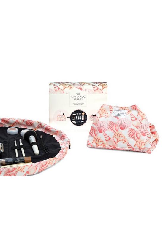 The Flat Lay Co Pink Shell Open Flat Makeup Bag 4