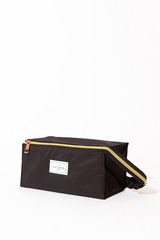 The Flat Lay Co Classic Black Open Flat Makeup Box Bag 2