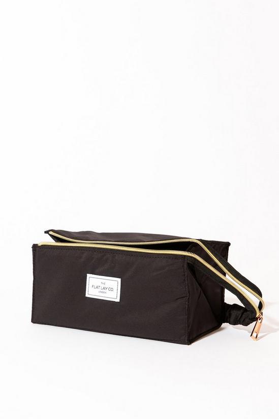 The Flat Lay Co Classic Black Open Flat Makeup Box Bag 4