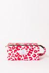 The Flat Lay Co Pink Leopard Open Flat Makeup Box Bag thumbnail 1
