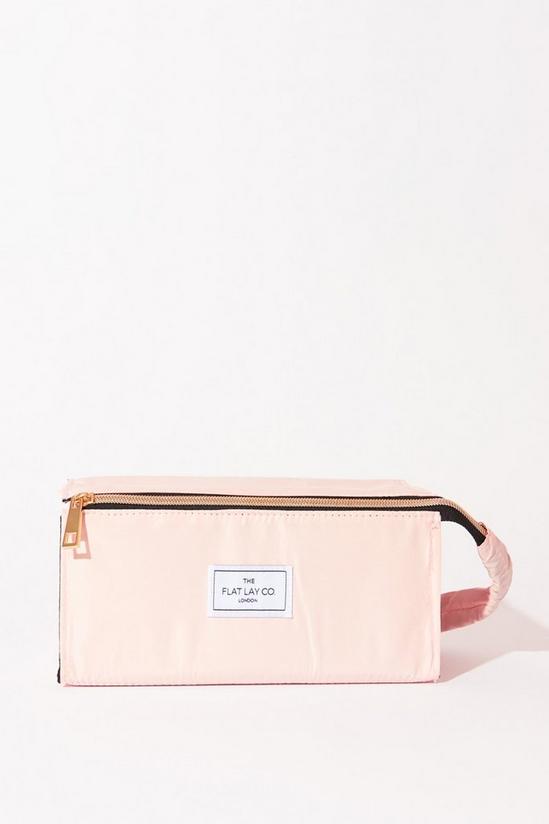 The Flat Lay Co Blush Pink Open Flat Makeup Box Bag 1