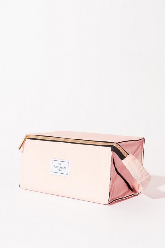 The Flat Lay Co Blush Pink Open Flat Makeup Box Bag 2
