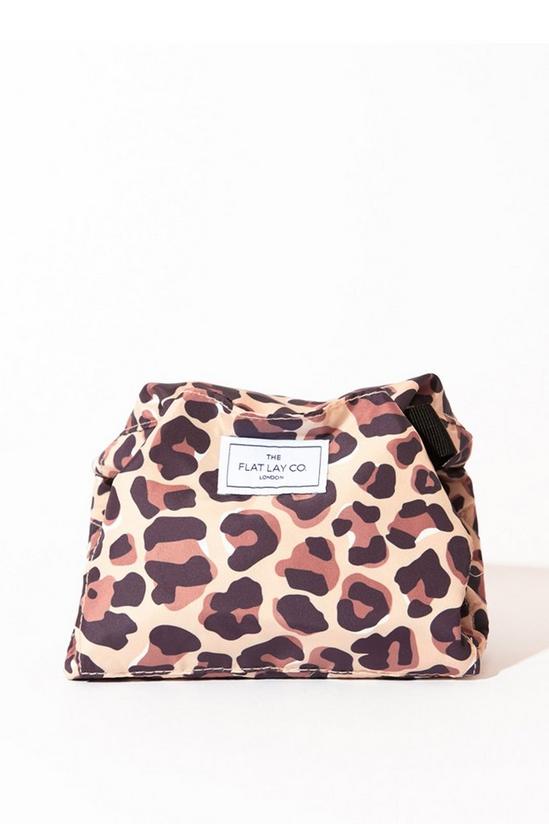 The Flat Lay Co Leopard Open Flat Makeup Bag 1