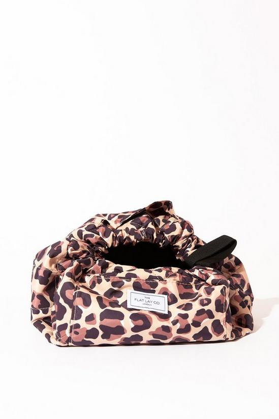 The Flat Lay Co Leopard Open Flat Makeup Bag 3