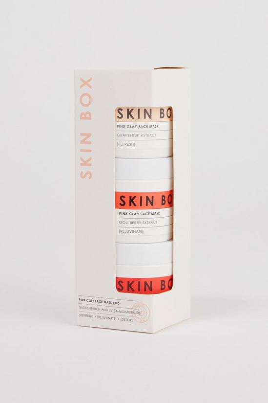 Skinbox Pink Clay Refresh, Rejuvinate & Detox Face Mask Stack 1