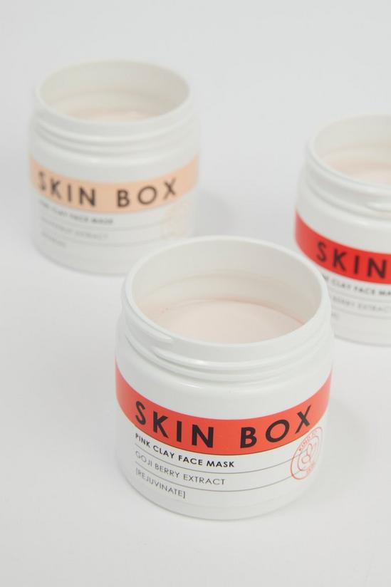 Skinbox Pink Clay Refresh, Rejuvinate & Detox Face Mask Stack 3