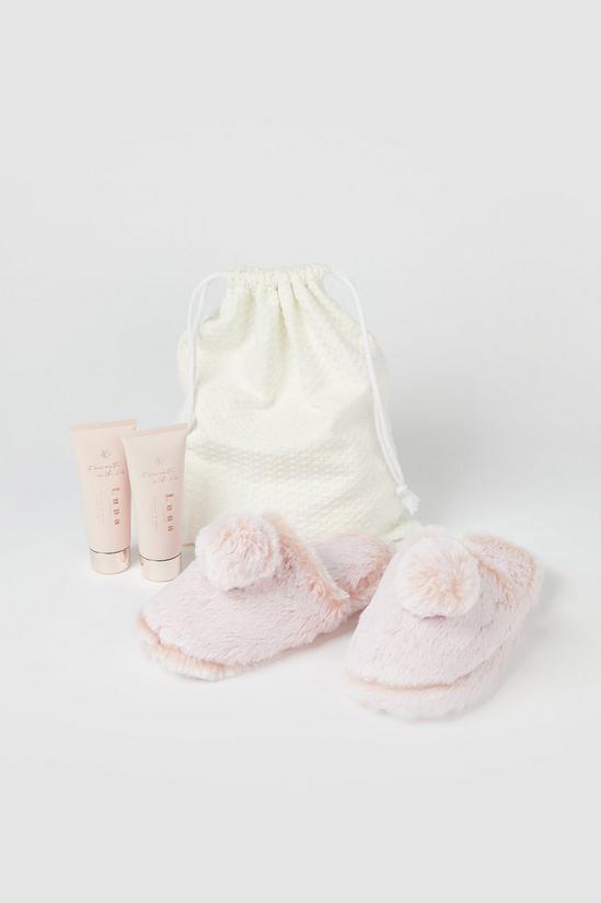 Luna Pink Slippers Gift Set 2
