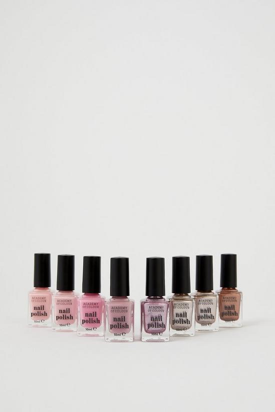 Academy of Colour Keep It Natural 8 Piece Nude Nail Polish Gift Set 2