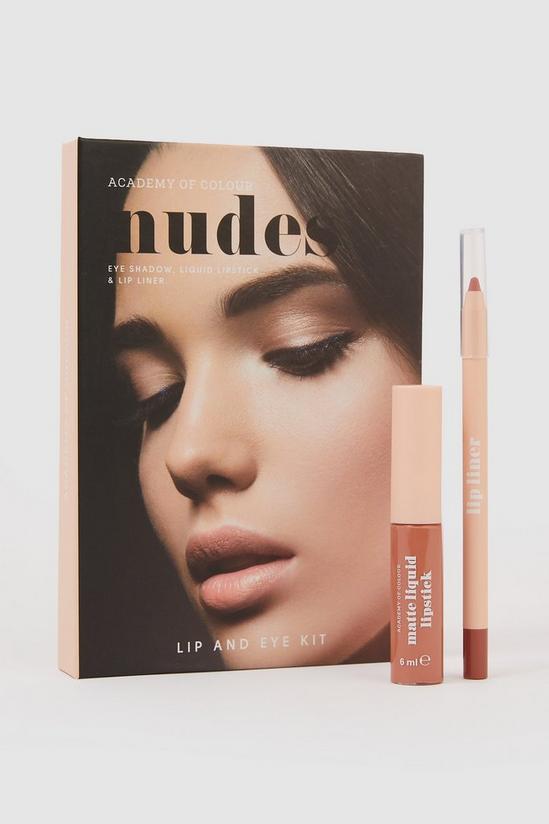 Academy of Colour Nude Lip & Eye Makeup Set 1