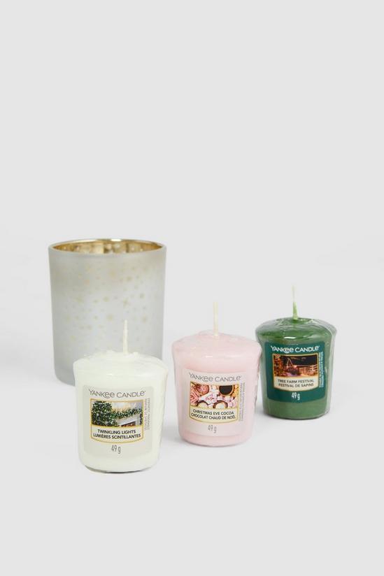 Yankee Candle 3 Votive Candles And Holder Gift Set 1