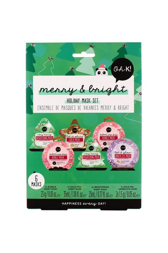 Oh K! Merry & Bright Holiday Masks - 6 Piece Set 3